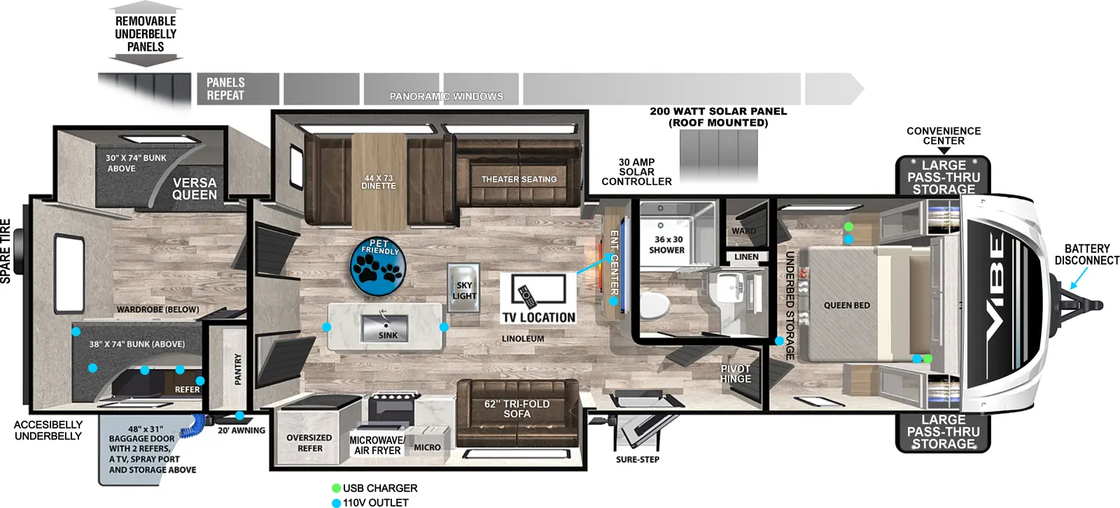 Vibe 34BH Floorplan